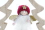 DKD Home Decor Figura Navidad Fantasia Burdeos Blanco 2.5 x 18 x 16 cm (6 Unidades)