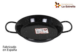 La Estrella Paellera Valenciana Jaspeada 22 cm para 1 Ración con medidas 30.5x22x3 cm (8 Unidades)