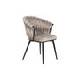DKD Home Decor Silla de Poliéster y Metal Beige