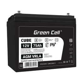 Green Cell Batería CUBE AGM 12V 75Ah VRLA