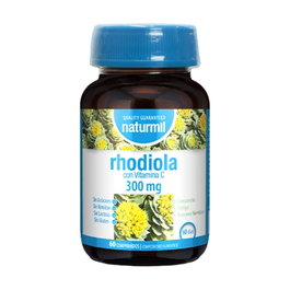 Naturmil Rhodiola 300 mg con Vitamina C Complemento Alimenticio Adaptógeno para Sistema Nervioso 60 Cápsulas