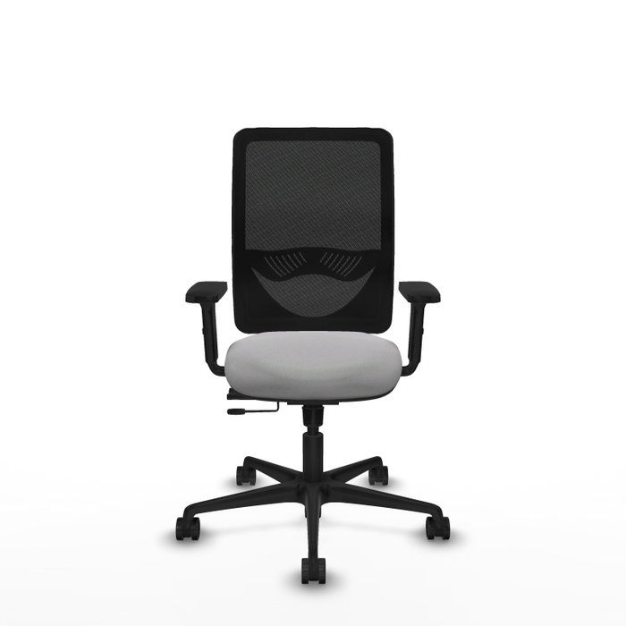 PIQUERAS Y CRESPO Silla de oficina Zulema con mecanismo Sincro/Traslack, Gris claro y Negro
