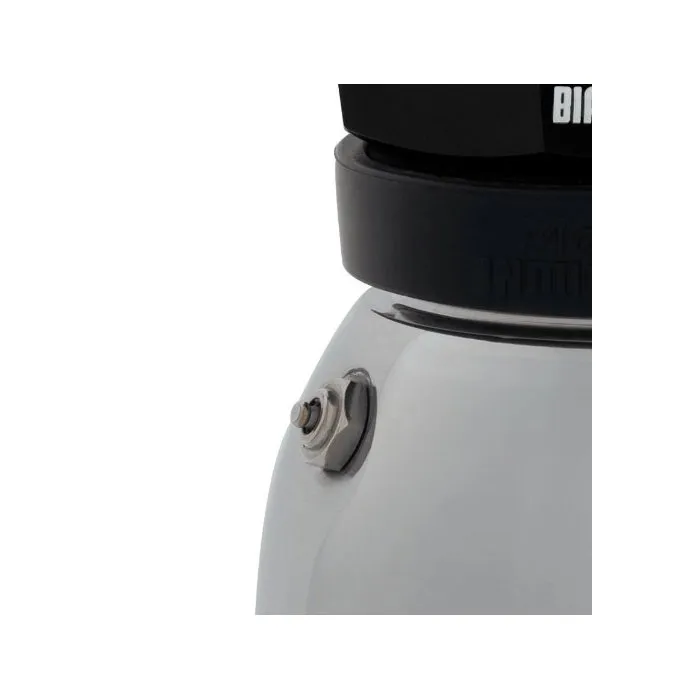 Bialetti Moka Inducción 2 Tazas 100 ml Cafetera Italiana Negra Modelo BIA8006363029100