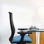 PIQUERAS Y CRESPO Silla de oficina Mardos con mecanismo Sincro/Traslack, Azul y Negro