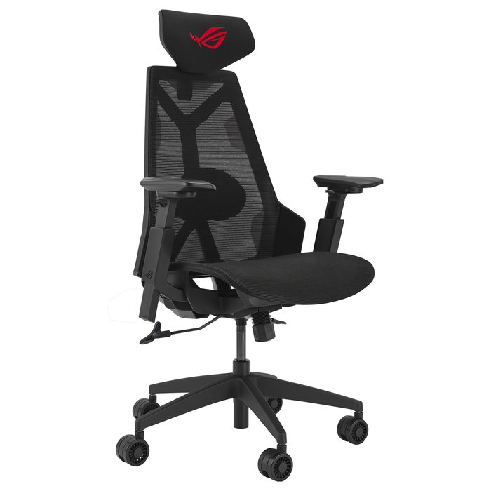 ASUS ROG Destrier Ergo Core Gaming Chair - Silla Gaming Ergonómica con Respaldo de Malla, Ajustable 90-125°, Peso Máx. 150 kg, Negro