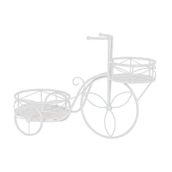 DKD Home Decor Macetero de Hierro con Diseño de Hojas Blanco 60x26x40 cm DKD Home Decor Macetero de Hierro con Diseño de Hojas Blanco 60x26x40 cm