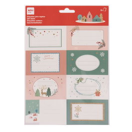 APLI Set de 5 Etiquetas de Regalo para Bolsa Navidad Árbol