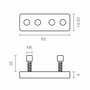 Micel Regletas pletina para perfil de toldo modelo TLD25 de zamak, 2 uds