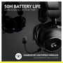 Logitech Headset Pro X 2, Auriculares Gaming con Sonido Pro-G con Micrófono desmontable Blue VO!CE, Conexión USB/3.5 mm, Negro, Ref. 981-001263