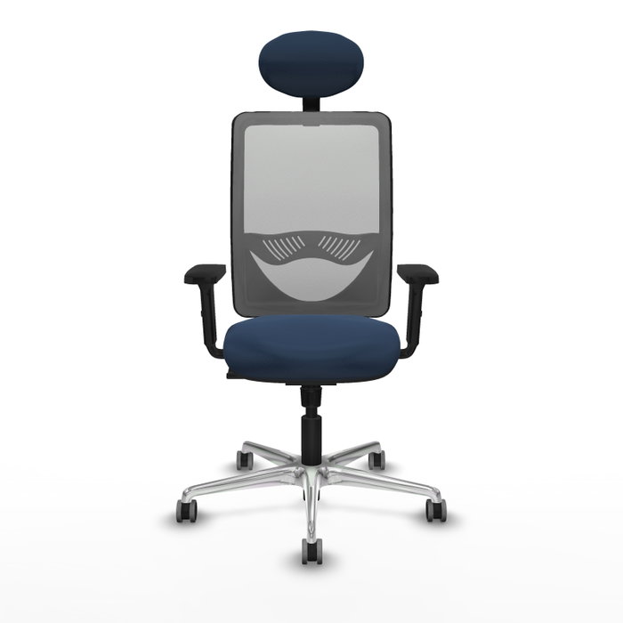 PIQUERAS Y CRESPO Silla de oficina Zulema con mecanismo Sincro, Azul marino y Gris PIQUERAS Y CRESPO Silla de oficina Zulema con mecanismo Sincro, Azul marino y Gris