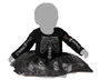 Disfraz Esqueleto con Vestido Corto Gris para Niña Bebé 6-12 Meses Tutú Halloween