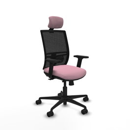 PIQUERAS Y CRESPO Silla de oficina Yunquera Rosa con mecanismo Sincro/Traslack