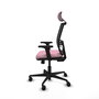 PIQUERAS Y CRESPO Silla de oficina Yunquera Rosa con mecanismo Sincro/Traslack