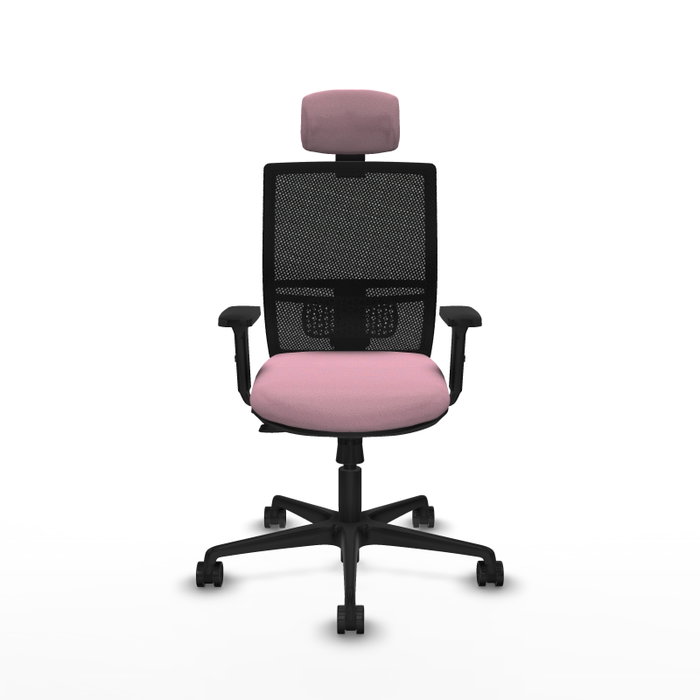 PIQUERAS Y CRESPO Silla de oficina Yunquera Rosa con mecanismo Sincro/Traslack
