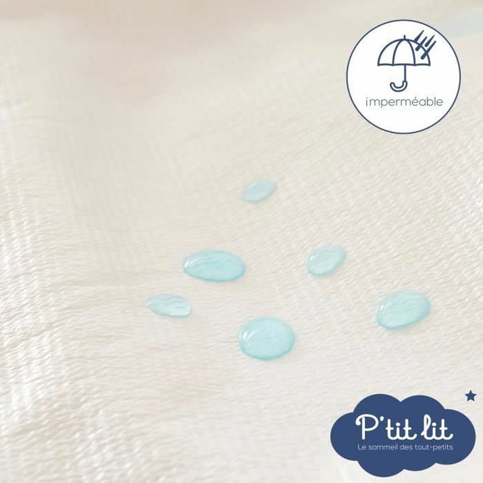 P'Tit Lit Juego de 2 Protectores de Colchón para Bebé Antiácaros 70x140 cm Impermeable