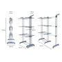 Tendedero Plegable Vertical Extensible con Ruedas Dolver XL InnovaGoods 30 Barras