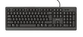 Trust Primo 23883 Teclado USB Tamaño Completo QWERTY Español Negro, Teclas Silenciosas, Resistente a Derrames, Cable 1.8m