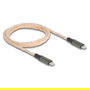 Delock Cable USB Type-C a USB-C, PD 3.0, 100W, Carga Rápida, 1.2m, con Iluminación RGB, Negro/Cobre/Gris/Transparente - 480 Mbit/s