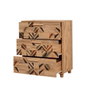 Hanah Home Leva Gravis Triangle Cómoda Pino Atlántico 80x95x43cm Tablero Melamina Duradero Diseño Funcional