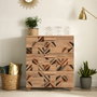Hanah Home Leva Gravis Triangle Cómoda Pino Atlántico 80x95x43cm Tablero Melamina Duradero Diseño Funcional