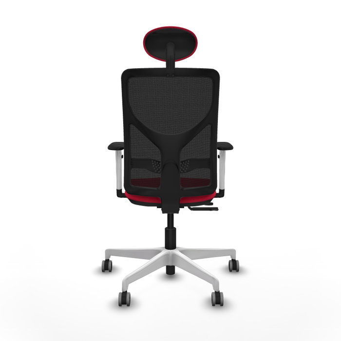PIQUERAS Y CRESPO Silla de oficina Motilla Rojo/Negro con mecanismo Sincro/Traslack