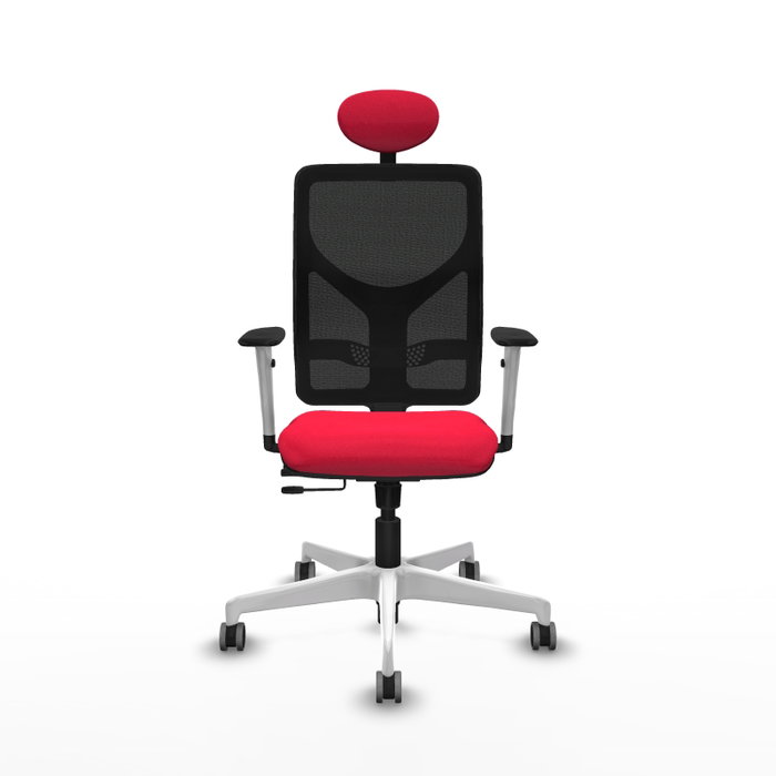PIQUERAS Y CRESPO Silla de oficina Motilla Rojo/Negro con mecanismo Sincro/Traslack