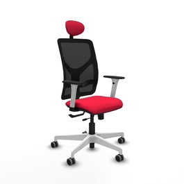 PIQUERAS Y CRESPO Silla de oficina Motilla Rojo/Negro con mecanismo Sincro/Traslack
