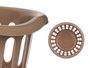 Kipit Cesto Redondo 40 cm Diámetro Calado Taupe Plástico Polipropileno 27 L (Set de 18)