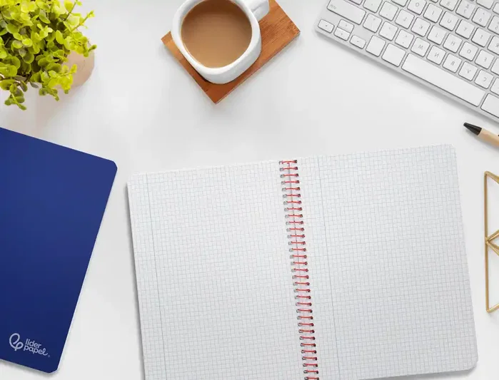 Liderpapel Cuaderno espiral A5 Witty tapa dura 80h 90gr cuadro 4mm azul marino Liderpapel Cuaderno espiral A5 Witty tapa dura 80h 90gr cuadro 4mm azul marino