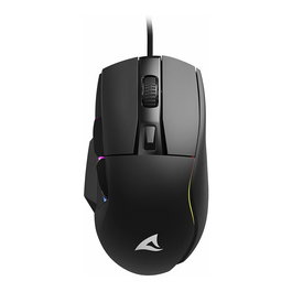 Sharkoon Ratón Óptico Shark SGM35 para Mano Derecha, 6 Botones, 6400 DPI, 20G, Iluminación RGB, Negro
