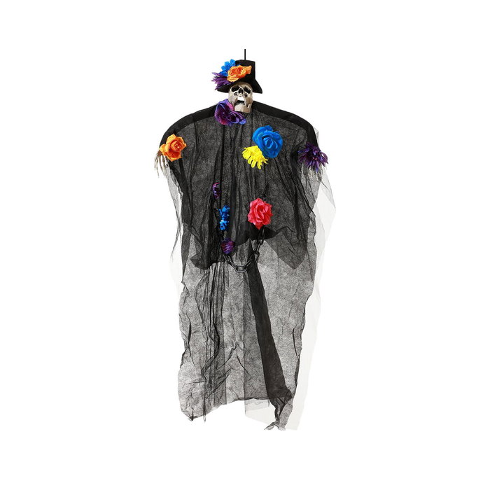 Atosa Novio Calavérico con Flores y Sombrero - Figura Decorativa de 100 cm Atosa Novio Calavérico con Flores y Sombrero - Figura Decorativa de 100 cm