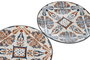 DKD Home Decor Plato de Porcelana Boho Surtido de 12 Unidades