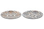 DKD Home Decor Plato de Porcelana Boho Surtido de 12 Unidades