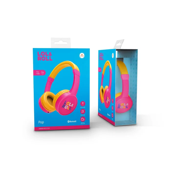 Energy Sistem 454877 - Auriculares Diadema Bluetooth 5.1 Rosa, Inalámbrico y Alámbrico, para Música/Uso Diario