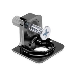 ITALIANA FERRAMENTA Soporte Zamak Pk2 Lateral Con Taco Y Tornillo Premontado Espesor 18-19 Mm Acabado Níquel Oscuro