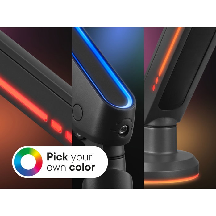 ONE FOR ALL Brazo Doble para Monitor Gaming DM8210 con RGB ONE FOR ALL Brazo Doble para Monitor Gaming DM8210 con RGB