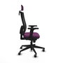 PIQUERAS Y CRESPO Silla de oficina Horna con mecanismo Sincro, Morado y Negro