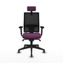 PIQUERAS Y CRESPO Silla de oficina Horna con mecanismo Sincro, Morado y Negro