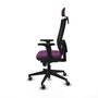 PIQUERAS Y CRESPO Silla de oficina Horna con mecanismo Sincro, Morado y Negro