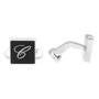 Chopard Gemelos Classic con Laca Negra y Metal Plateado Gris