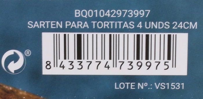 Quttin Sartén para Tortitas 4 Unidades 24 cm (6 Unidades)