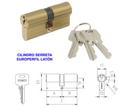MCM Cilindro Serreta Europerfil E-70 35x35 R-15 Lat 1301/2501