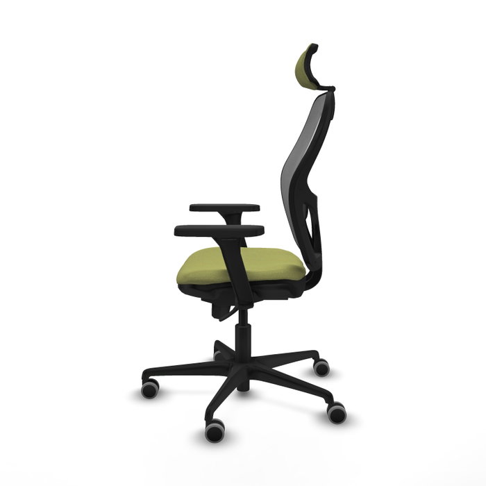 PIQUERAS Y CRESPO Silla de oficina Jorquera con mecanismo Sincro, Verde oliva y Gris