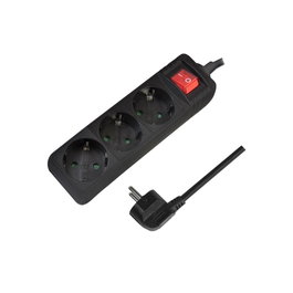 LogiLink LPS206B Extensión de alimentación con 3 salidas AC