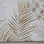 DKD Home Decor Cuadro Lienzo Pavo Real 3D, Set de 2 Piezas, 100x100 cm
