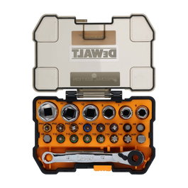 Dewalt Juego de Carraca Puntas y Vasos Edición McLaren 24 Piezas Llave de Carraca Portapuntas Magnético