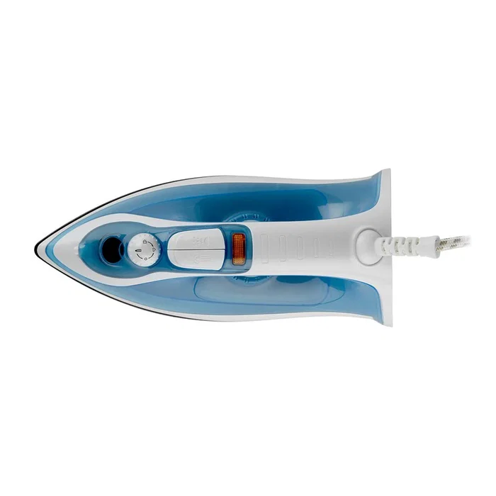 Orbegozo SV 2025 Plancha Vapor-Seco, 2000W, Suela Antiadherente, Función Autolimpieza, Vapor Vertical y Spray, 3 Niveles Vapor, Blanco y Azul