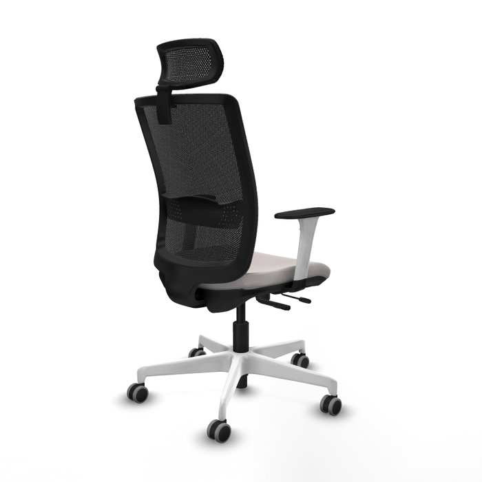 PIQUERAS Y CRESPO Silla de oficina Haches con mecanismo Sincro/Traslack Blanco y Negro