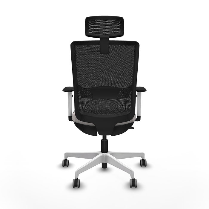 PIQUERAS Y CRESPO Silla de oficina Haches con mecanismo Sincro/Traslack Blanco y Negro