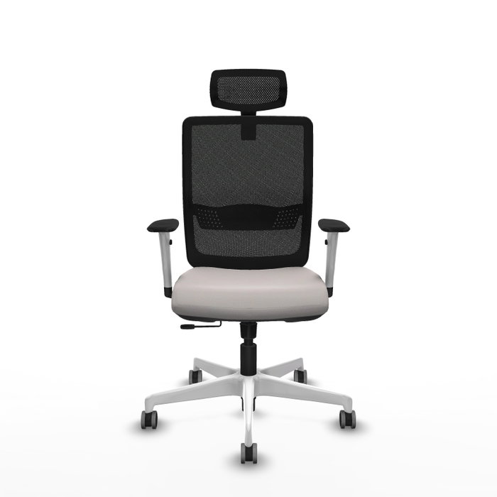 PIQUERAS Y CRESPO Silla de oficina Haches con mecanismo Sincro/Traslack Blanco y Negro